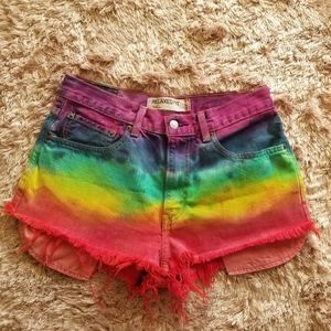 Vintage levi's 550 rainbow shorts